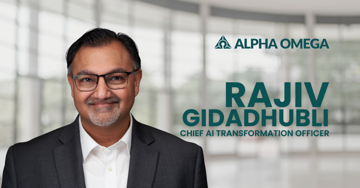 Alpha Omega appoints Rajiv Gidadhubli Chief AI Transformation Officer